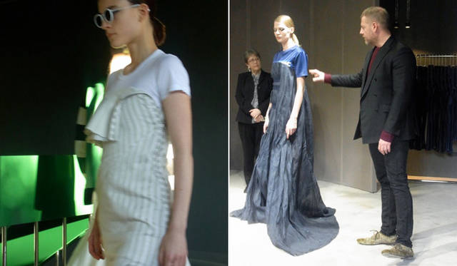 <strong>ACNE｜アクネ</strong>　パフやギャザーで量感を出し、共布ベルトで押さえたコントラストのある服たち。