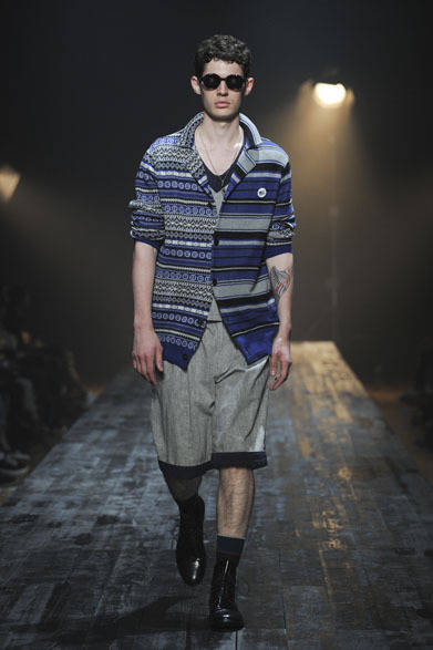 <strong>FACTOTUM｜ファクトタム</strong>　2013春夏コレクション　ジャガードニットジャケット2万4150円