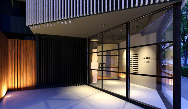 <strong>ワインアパートメント</strong>　マンションエントランス