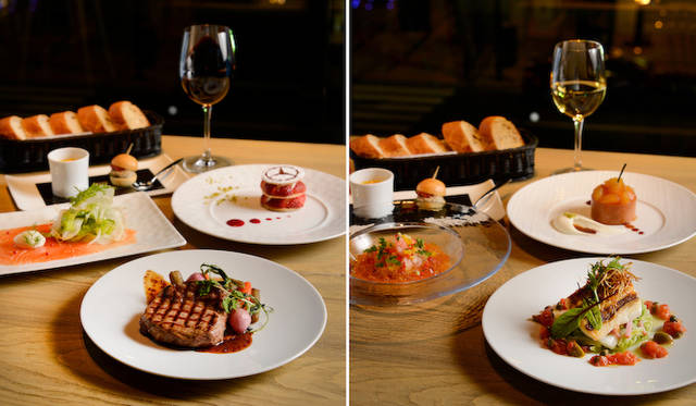 <strong>Mercedes-Benz Connection｜メルセデス・ベンツ コネクション</strong><br />レストラン「UPSTAIRS」のディナーメニュー。左がC-Class、右がA-Class