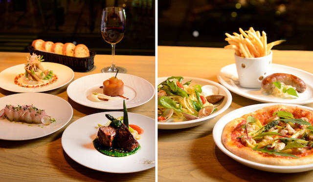 <strong>Mercedes-Benz Connection｜メルセデス・ベンツ コネクション</strong><br />レストラン「UPSTAIRS」のディナーメニュー。左がE-Class、右がG-Class