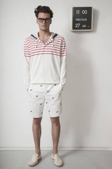 <strong>BAND OF OUTSIDERS｜バンド オブ アウトサイダーズ</strong>　2013春夏コレクション　カットソー3万9900円、パンツ3万6750円