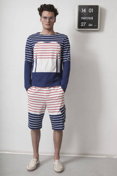 <strong>BAND OF OUTSIDERS｜バンド オブ アウトサイダーズ</strong>　2013春夏コレクション　カットソー3万7800円、パンツ3万450円