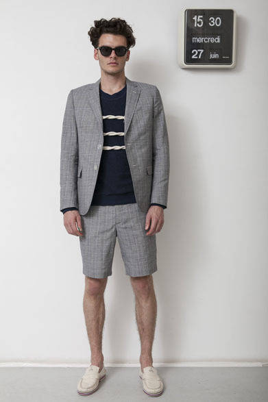 <strong>BAND OF OUTSIDERS｜バンド オブ アウトサイダーズ</strong>　2013春夏コレクション　ジャケット18万6900円、パンツ3万9900円、スウェット3万9900円
