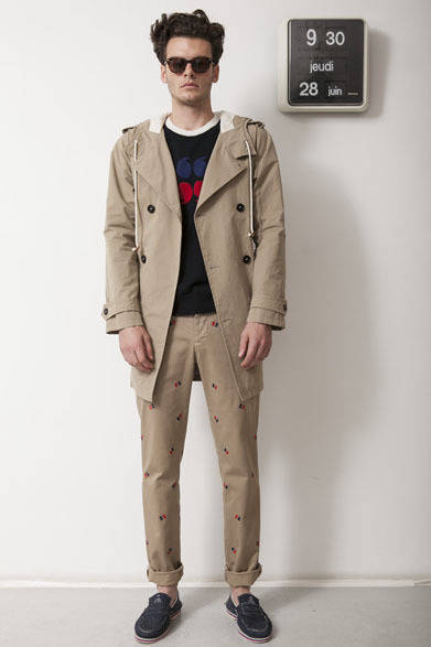 <strong>BAND OF OUTSIDERS｜バンド オブ アウトサイダーズ</strong>　2013春夏コレクション　コート12万9150円、セーター3万9900円、パンツ5万7750円