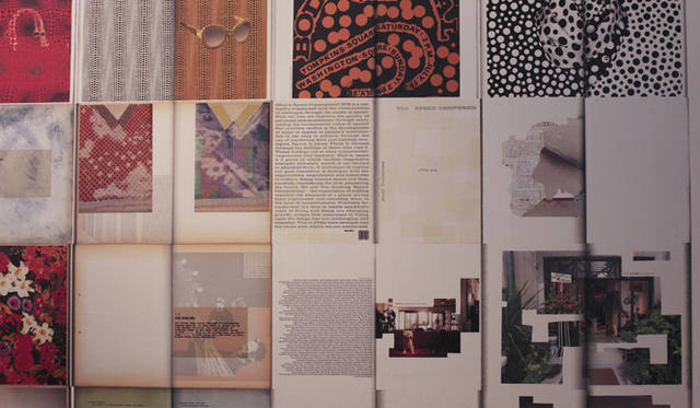 　スペースコンポーザーの谷川じゅんじ氏（左）と、アート・ディレクターのテセウス・チャン氏。ggg（ギンザ・グラフィック・ギャラリー）で開催されたチャン氏の個展にて