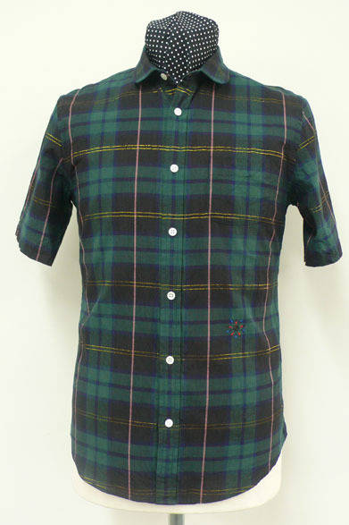 <strong> BEATITUDE｜ビアティチュード</strong>　2013春夏コレクション　ラウンドカラー半袖シャツ1万6800円