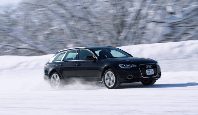 今回唯一のAモデル、A6 アバント 2.8 FSI クワトロ。Sモデルのような、特別なスポーツ装備はもたず、エンジンも2.8リッターV6自然吸気とあってか、運転にたいする反応はもっとも素直だった。失敗すればその分、挙動を乱し、上手にバランスをとれば、伸びやかに走る