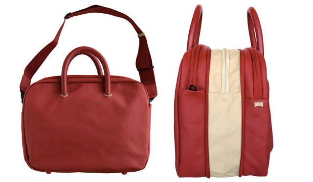 <strong>CAMPER｜カンペール</strong>　2013春夏コレクション　メンズ新作バッグ「Hamburger（ハンバーガー）」のオーバーナイター（W40×H30×D14～20,5cm）3万4650円