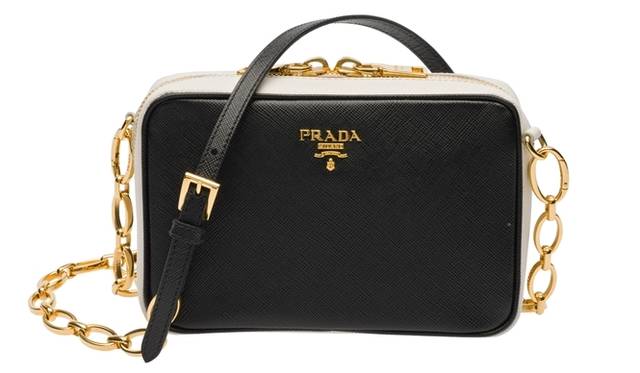 <strong>PRADA│プラダ</strong>　バッグ　[W17×H11×D5cm]　（ブラック×ホワイト）　12万9150円（予定価格）