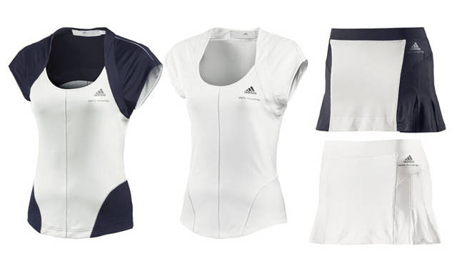 キャップスリーブTシャツ8295円、スコート7245円