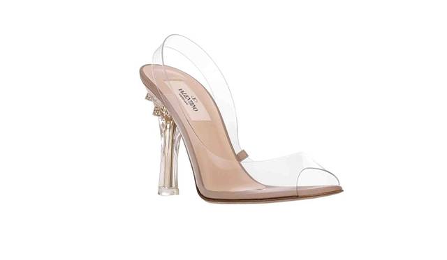 <strong>VALENTINO GARAVANI｜ヴァレンティノ ガラヴァーニ</strong>　オープントゥのスリングバックシューズ　[H10cm]　 10万5000円