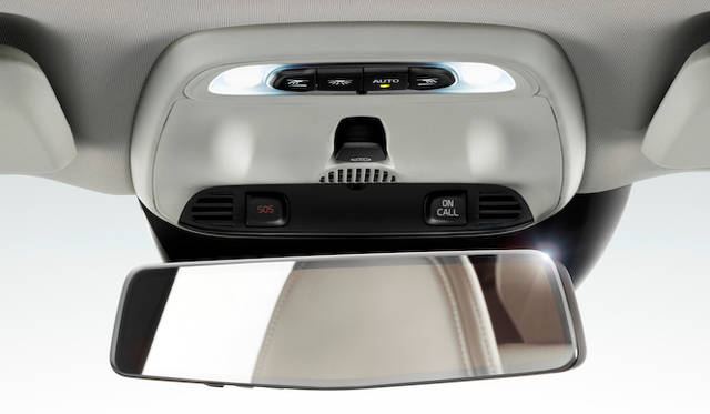 フレームのないルームミラー