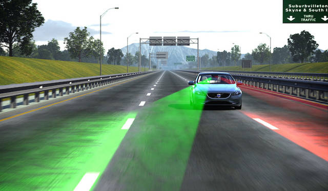 レーンキーピングエイド　電動パワーステアリングと協調して、意図しない車線逸脱を防ぐ