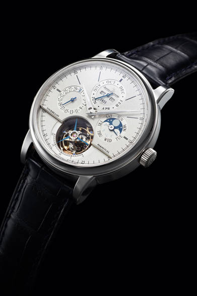 「マスター・グランド・トラディション・ジャイロトゥールビヨン 3・ジュビリー」エクストラホワイトPTケース、世界75本限定、39万6900ユーロ（予価）、12月発売予定