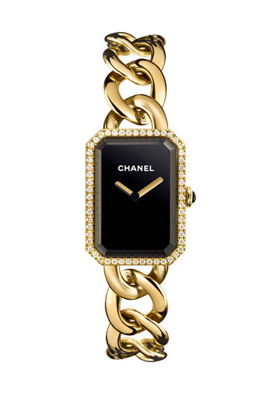 <strong>CHANEL｜シャネル</strong>　「プルミエール」[18KYG×ダイヤモンド×ブラックラッカー（文字盤）×オニキス（リューズ）]、ケースサイズ[20×28×6.6mm]、クォーツ、30m防水、270万9000円　※2013年4月1日発売予定