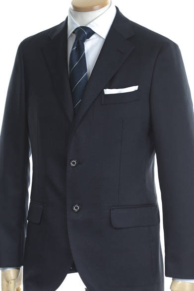 ジャケット3万6750円（マッキントッシュ フィロソフィー）、シャツ1万1550円（HITOYOSHI）、ネクタイ9450円（フランコスパダ コンフォート）