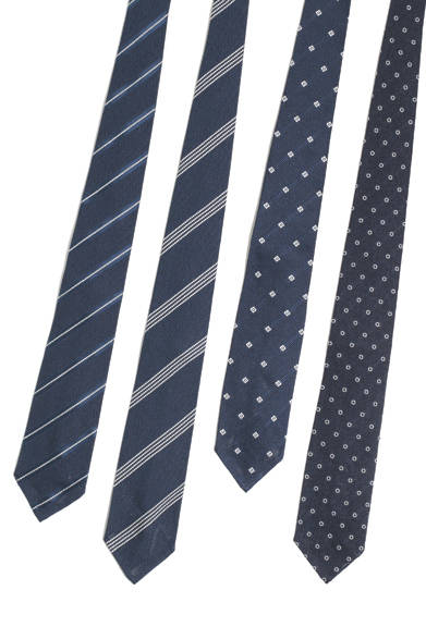 イタリアとおなじ光沢のある甘撚りの色立てができる、国内で唯一の京都の老舗機屋で織り上げられた生地が魅力の、フランコスパダ コンフォートのネクタイ。機械縫いでは味わえない、締め心地の良さは、上質なスカーフを巻いているようなフィット感。ネクタイ各9450円（フランコスパダ コンフォート）