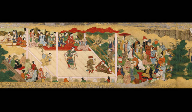 <strong>EVENT｜六本木アートナイト2013</strong>　サントリー美術館「歌舞伎座新開場記念展　歌舞伎－江戸の芝居小屋－」より　重要文化財《歌舞伎図巻》 二巻のうち下巻（部分） 江戸時代　17世紀 徳川美術館蔵 ©徳川美術館イメージアーカイブ/DNPartcom