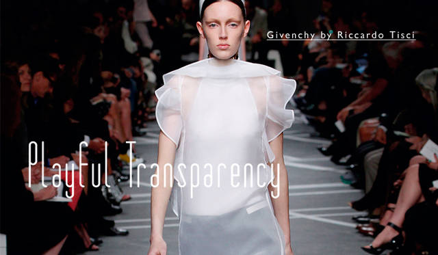 <strong>透かせて重ねて、レイヤードはトランスペアレントな素材感がキモ！</strong><br />柔らかで繊細、スタイルに透明感をもたらし、女性らしさを引き立たせるトランスペアレントな素材感はつねに注目はされているものの、メインストリームに躍り出ることはなかなかなかったのも事実。しかし今季はちがう。この春夏はスタイルを問わず“透かせて重ねて”が合言葉。あたらしいレイヤードの作法を知ってほしい。<br /><br />Givenchy by Riccardo Tisci（ジバンシィ バイ リカルド ティッシ）