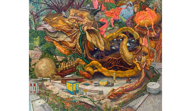 狩野 宏明／《臓腑の森》／2012／油彩・綿布 パネル／169×194cm／ギャラリー広田美術