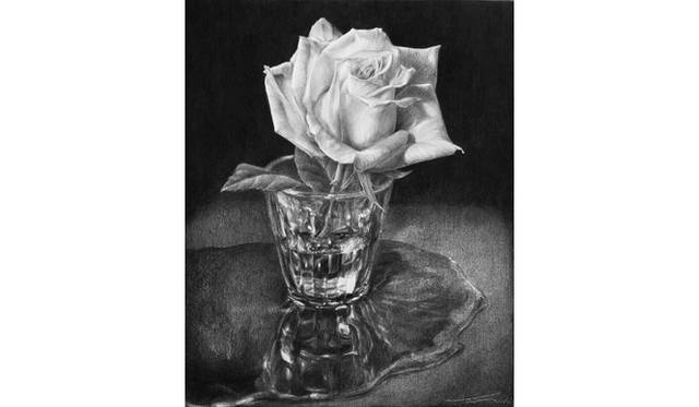 安冨洋貴／《水と夜》／2012／鉛筆、KMKケント紙、麻布／27.3x22.0cm／東邦アート