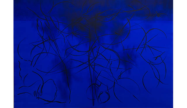 山本浩二／《Another Nature / blue》／2011／アクリル絵具・墨・キャンバス／112.0ｘ162.0cm／COHJU contemporary art