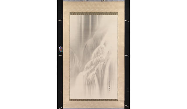 渡邊省亭／《瀑布》／明治／加島美術