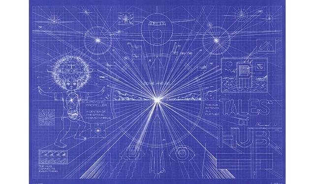 HUB の話 / 2012 / 青焼きプリント / 59.4x84.1cm<br />Courtesy of MORI YU GALLERY