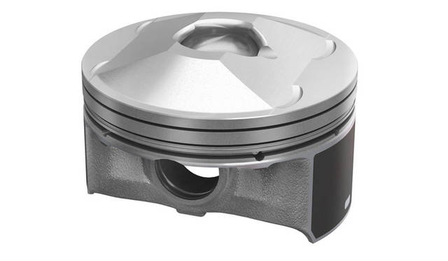 「SKYACTIV-G」のキャビティ（穴あき）ピストン。