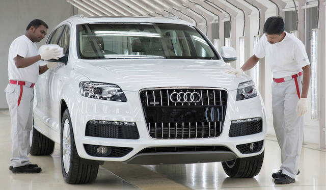 ライセンス工場のひとつインド アウランガーバード工場でのQ7の組み立て