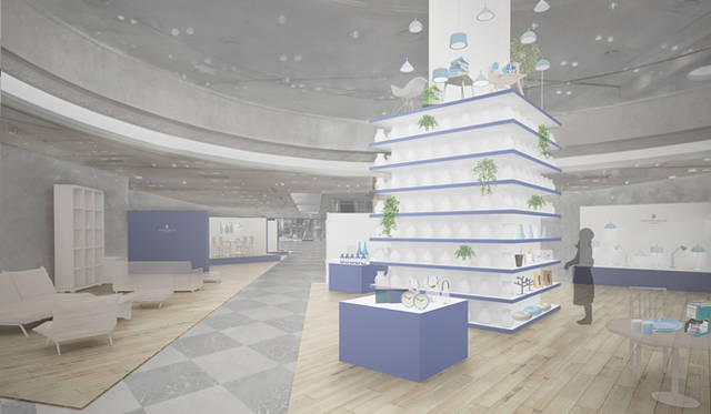 <strong>IDC OTSUKA｜IDC大塚家具</strong>　nendo／佐藤オオキ×IDC OTSUKAコラボショップ「EDITION BLUE」フロアイメージ