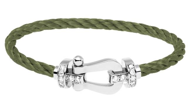 <strong>FRED｜阪急うめだ本店にてポップアップイベント開催</strong> フォース10ブレスレット　WG×DIA×SS（カーキ） 54万2850円