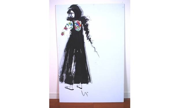 <strong>Yohji Yamamoto｜山本耀司によるインスタレーションを伊勢丹新宿店で開催</strong>　美人画 50万円（予定価格）