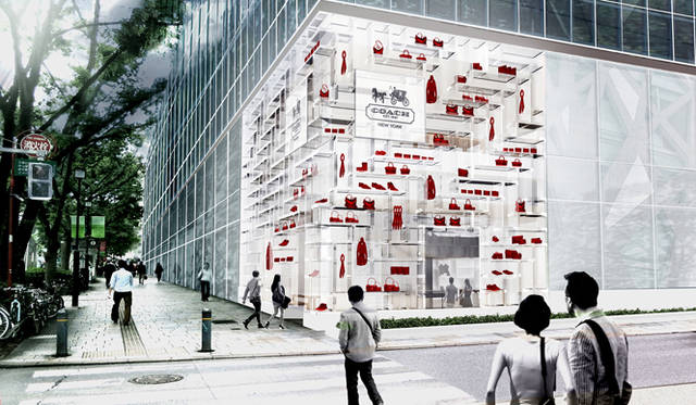 <strong>COACH｜コーチ</strong>　「コーチ表参道」の設計は、建築家・重松象平氏が代表を務める「OMA(Office for Metropolitan Architecture） ニューヨーク・オフィス」が手がけた