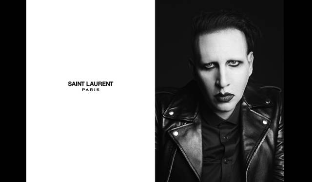 <strong>SAINT LAURENT｜サンローランの2013年秋冬キャンペーン</strong>　SAINT LAURENT MUSIC PROJECT STYLING & PHOTOGRAPHY HEDI SLIMANE　MARILYN MANSON 