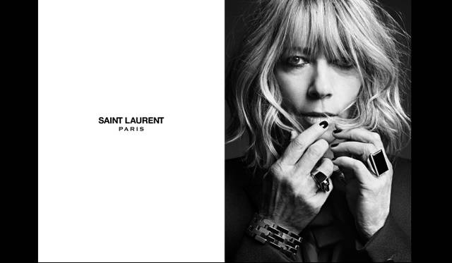 <strong>SAINT LAURENT｜サンローランの2013年秋冬キャンペーン</strong>　SAINT LAURENT MUSIC PROJECT STYLING & PHOTOGRAPHY HEDI SLIMANE　KIM GORDON 