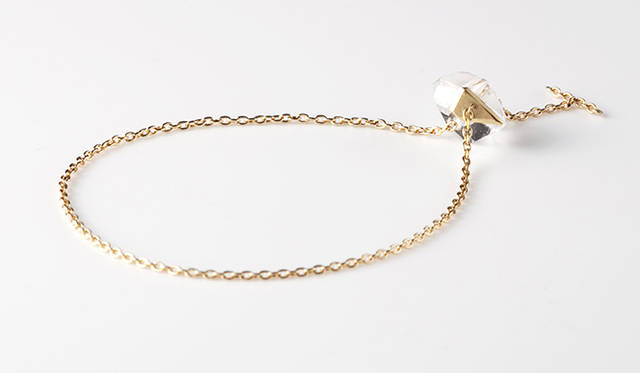 「facet」[ハーキマーダイヤモンド×K18YG]　ブレスレット 4万5150円