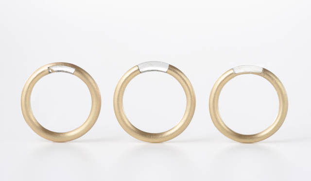 「feel ring」[ルチルクオーツ×K18YG]　各10万5000円