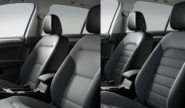 前席シート　左がコンフォートライン、右がハイラインのもの<br /><br />写真は一部装備がことなる欧州仕様車