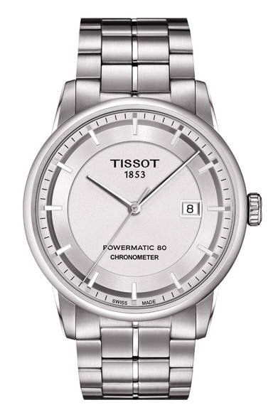 <strong>TISSOT│ティソ</strong><br />「ティソ ラグジュアリー オートマティック」自動巻き、シルバーインデックス、 SSケース、ケースサイズ直径41mm、COSC 認定クロノメーター、11万250円