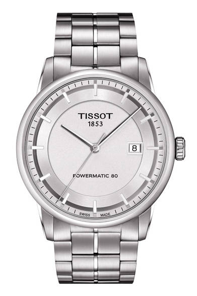 <strong>TISSOT│ティソ</strong><br />「ティソ ラグジュアリー オートマティック」自動巻き、シルバーインデックス、 SSケース、ケースサイズ直径41mm、8万5050円