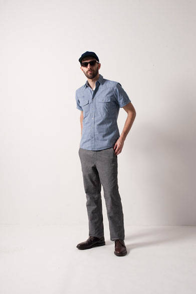 <strong>FUJITO｜フジト</strong>　 2013年夏コレクション　S/S Western Shirts1万6800円、Wide Trousers2万4150円、B/B Cap8400円、Eye Wear2万3100円