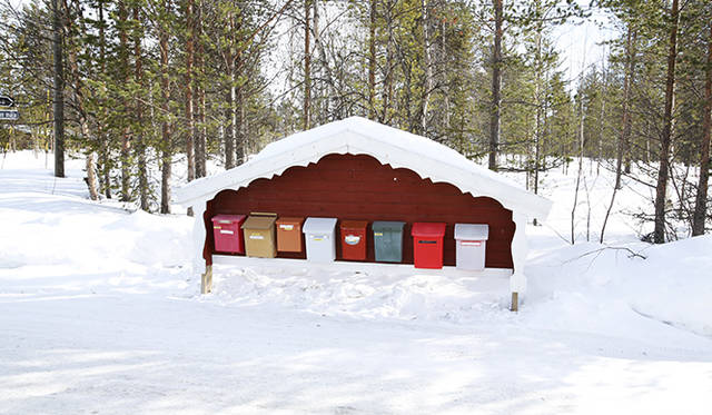 入り口の目印になっていた郵便受け