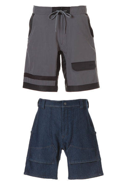 <strong>Highland Park｜ハイランドパーク</strong>　上／ブッシュ ハーフパンツ1万4700円。下／インディゴ スウェットショーツ1万6800円