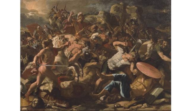 <strong>ART｜本国フランスもうらやむ珠玉のコレクション『プーシキン美術館展 フランス絵画300年』</strong>　ニコラ・プッサン 　アモリびとを打ち破るヨシュア 　1624－25年頃　©The State Pushkin Museum of Fine Arts, Moscow