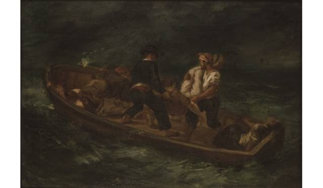 <strong>ART｜本国フランスもうらやむ珠玉のコレクション『プーシキン美術館展 フランス絵画300年』</strong>　ウジェーヌ・ドラクロワ　難破して　1840－47年頃　©The State Pushkin Museum of Fine Arts, Moscow