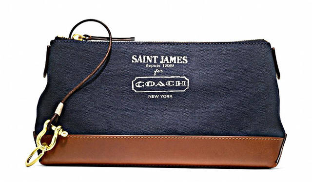 <strong>SAINT JAMES for COACH｜セントジェームス フォー コーチ</strong>　「セントジェームス キャンバスジップポーチ」[H14×W26cm]3万1500円