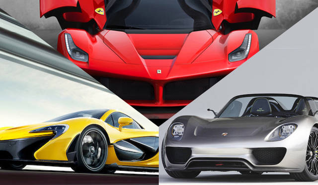 01_super_sports_2013A <strong>Porsche 918 Spyder|ポルシェ 918 スパイダー<br />McLaren P1|マクラーレン P1<br />Ferrari LaFerrari|フェラーリ ラフェラーリ</strong>