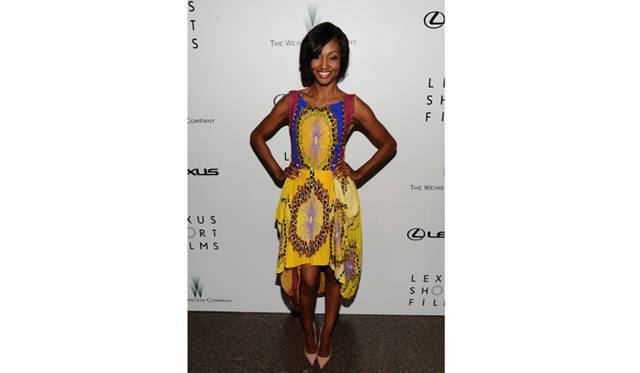 イベントに参加したセレブリティのひとり 女優Nichole Galicia（映画『ジャンゴ 繋がれざる者』に出演）